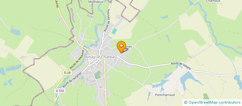 localisation de l'entreprise MONSIEUR SEBASTIEN DOUCENET  AINAY-LE-CHATEAU