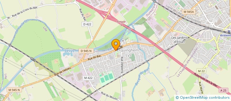 localisation de l'entreprise MONSIEUR SEBASTIEN DUBOIS  ERQUINGHEM-LYS