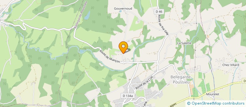 localisation de l'entreprise MONSIEUR SEBASTIEN DUCLAUD  BELLEGARDE-POUSSIEU