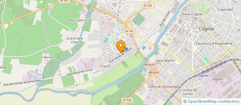 localisation de l'entreprise MONSIEUR SEBASTIEN DUCOURTIEUX à COGNAC