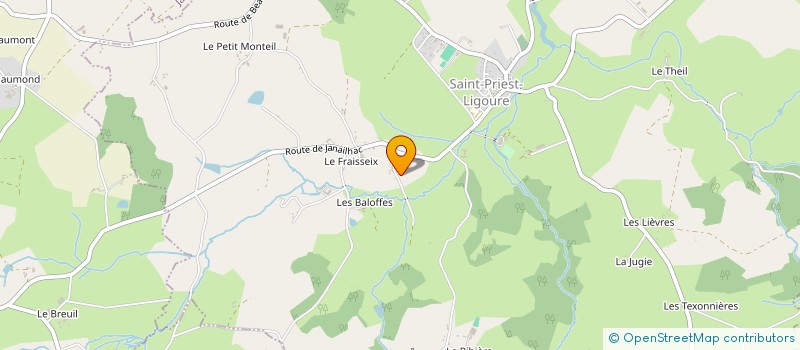 localisation de l'entreprise MONSIEUR SEBASTIEN DUPUY à SAINT-PRIEST-LIGOURE