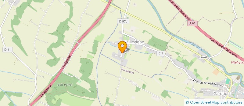 localisation de l'entreprise MONSIEUR SEBASTIEN DUPUY  VIEILLEVIGNE