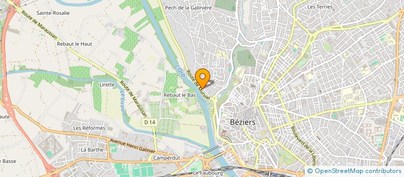 localisation de l'entreprise MONSIEUR SEBASTIEN ENARD  BEZIERS
