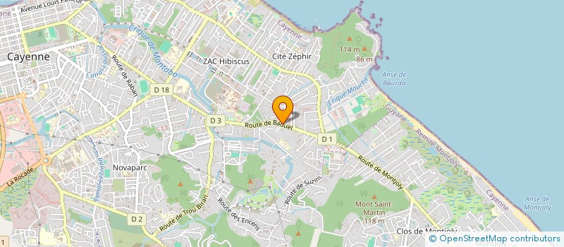 localisation de l'entreprise MONSIEUR SEBASTIEN FABRE  CAYENNE