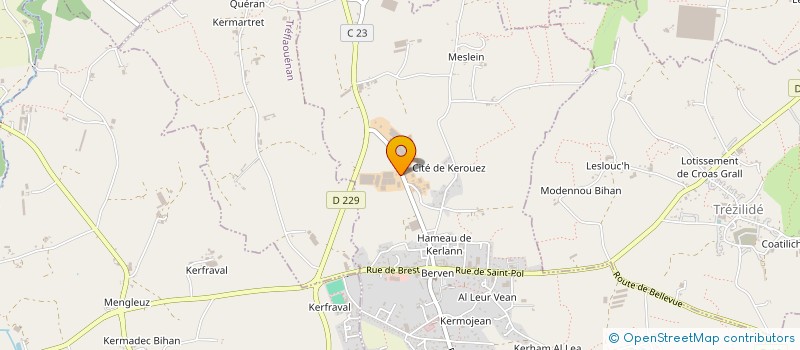 localisation de l'entreprise MONSIEUR SEBASTIEN FAUCHAIT  PLOUZEVEDE