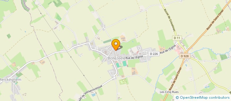 localisation de l'entreprise MONSIEUR SEBASTIEN FAUQUEUR  BOLLEZEELE