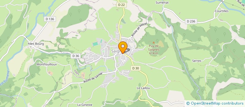 localisation de l'entreprise MONSIEUR SEBASTIEN FAURE à SAIGNES