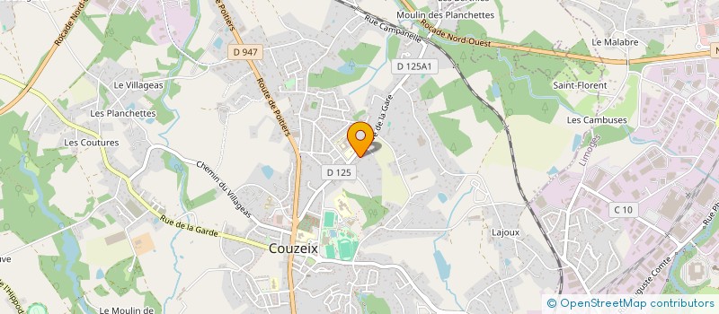 localisation de l'entreprise MONSIEUR SEBASTIEN FAUVET à COUZEIX