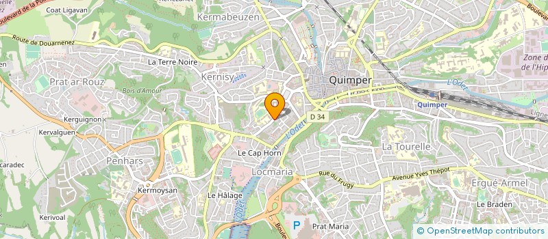 localisation de l'entreprise MONSIEUR SEBASTIEN FAVE à QUIMPER