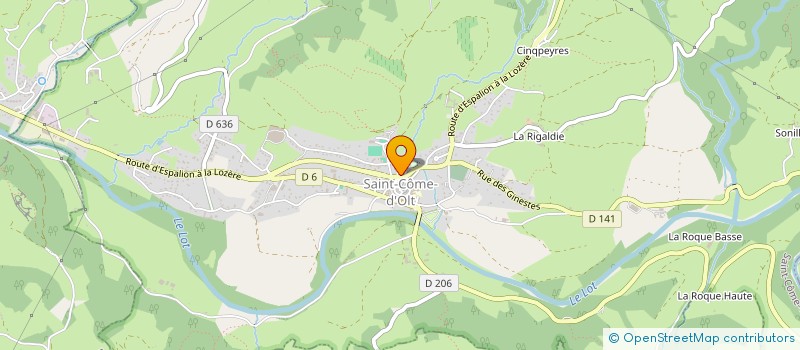 localisation de l'entreprise MONSIEUR SEBASTIEN FAVIER  SAINT-COME-D'OLT