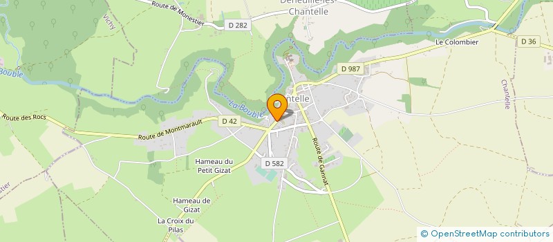 localisation de l'entreprise MONSIEUR SEBASTIEN FAVIER  USSEL-D ALLIER