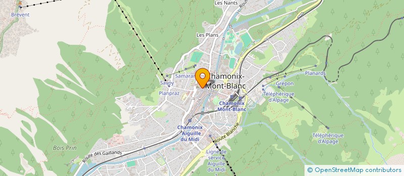 localisation de l'entreprise MONSIEUR SEBASTIEN FERRAGE  CHAMONIX-MONT-BLANC