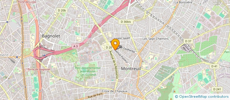 localisation de l'entreprise MONSIEUR SEBASTIEN FERRY  MONTREUIL