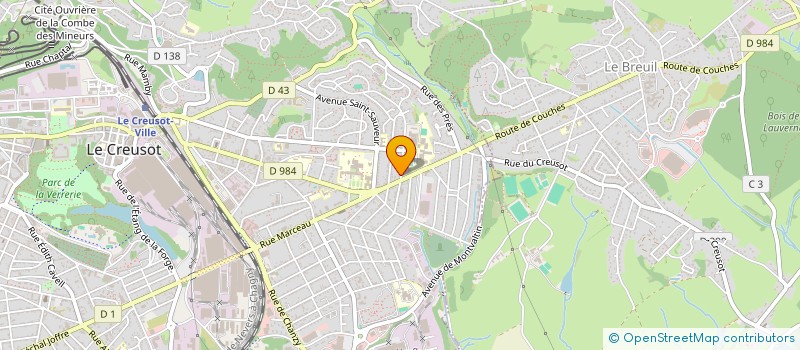 localisation de l'entreprise MONSIEUR SEBASTIEN FICHOT  LE CREUSOT