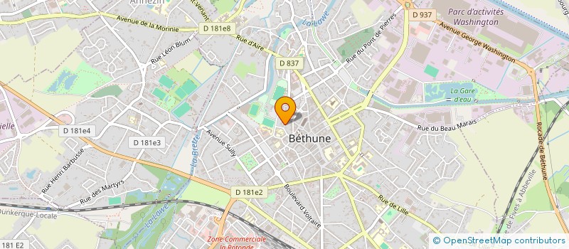 localisation de l'entreprise MONSIEUR SEBASTIEN FONTAINE à BETHUNE