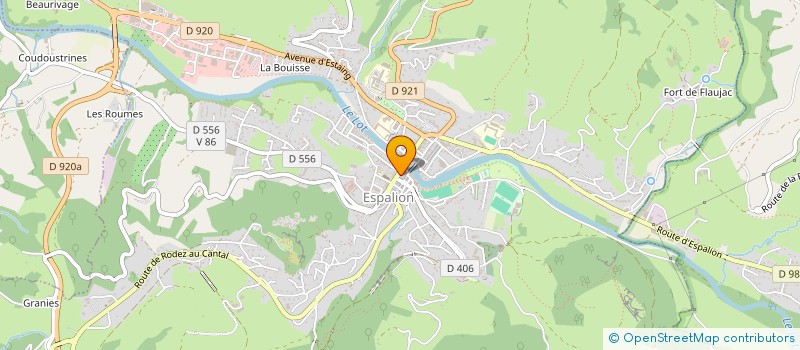 localisation de l'entreprise MONSIEUR SEBASTIEN FONTANIE  ESPALION