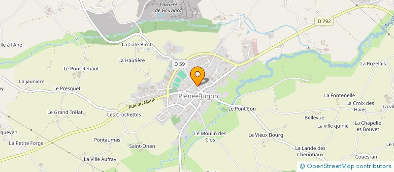 localisation de l'entreprise MONSIEUR SEBASTIEN FOUGEREUX à PLENEE-JUGON