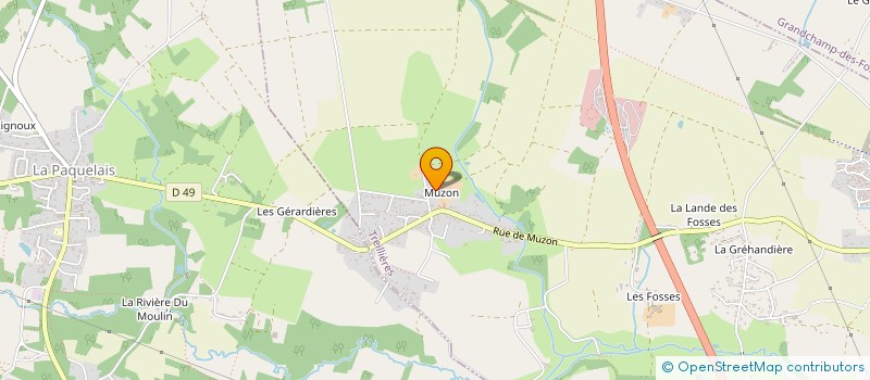 localisation de l'entreprise MONSIEUR SEBASTIEN FOURAGE à TREILLIERES