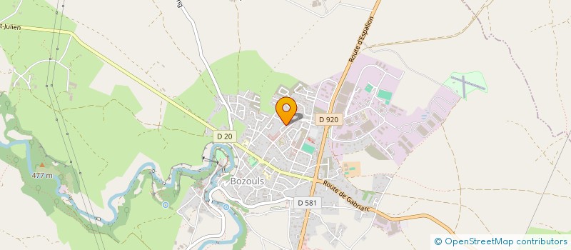 localisation de l'entreprise MONSIEUR SEBASTIEN GABRIAC  BOZOULS