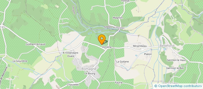 localisation de l'entreprise MONSIEUR SEBASTIEN GAUD  ROMAGNE