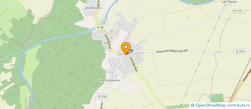 localisation de l'entreprise MONSIEUR SEBASTIEN GAUVIN  JENZAT