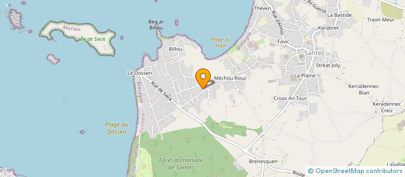 localisation de l'entreprise MONSIEUR SEBASTIEN GEOFFROY  SANTEC