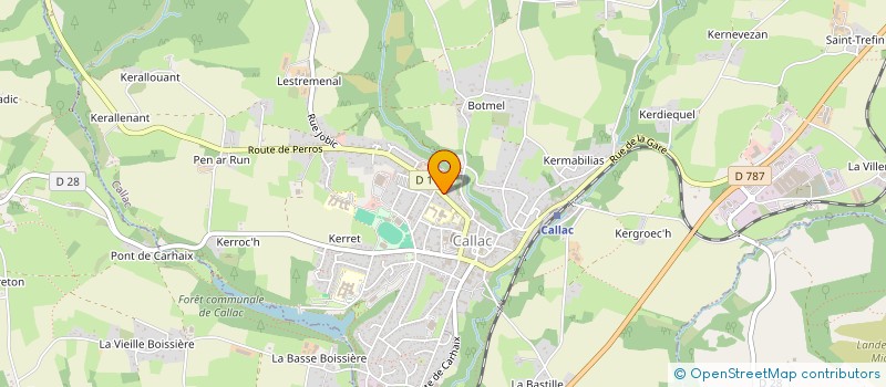 localisation de l'entreprise MONSIEUR SEBASTIEN GERARD à CALLAC