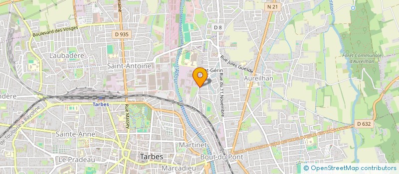 localisation de l'entreprise MONSIEUR SEBASTIEN GEZELIN  AUREILHAN