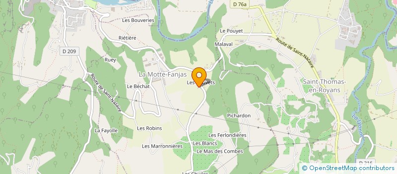 localisation de l'entreprise MONSIEUR SEBASTIEN GIRARD  LA MOTTE-FANJAS