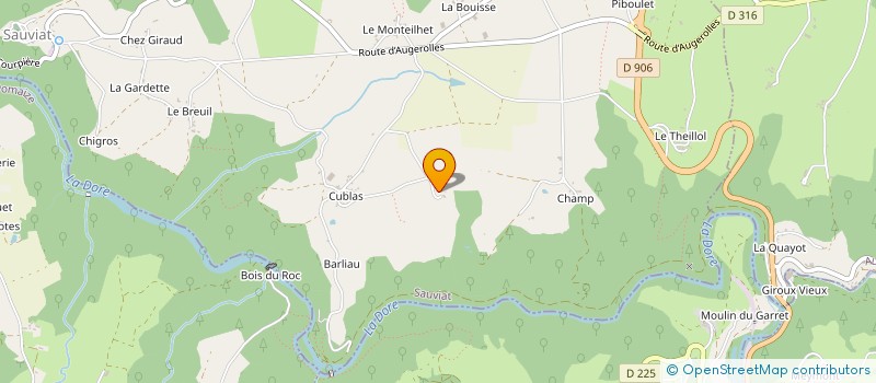 localisation de l'entreprise MONSIEUR SEBASTIEN GIRAUD à SAUVIAT