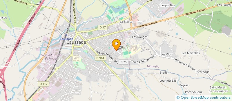 localisation de l'entreprise MONSIEUR SEBASTIEN GISTAN  CAUSSADE