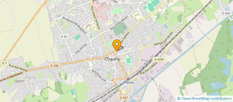 localisation de l'entreprise MONSIEUR SEBASTIEN GOBEAUX à CHAUNY