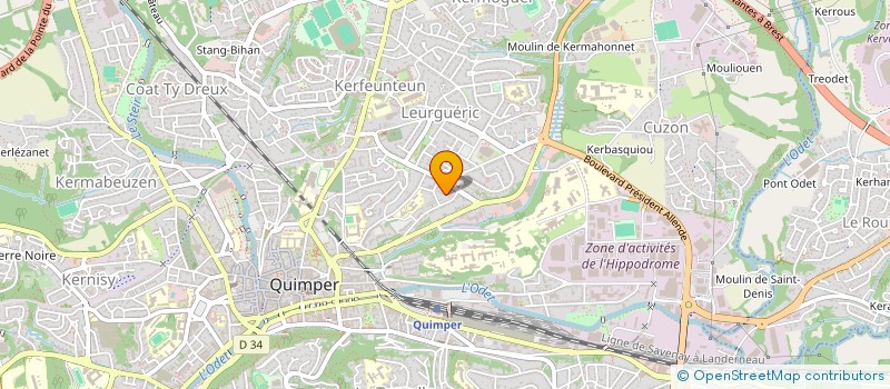 localisation de l'entreprise MONSIEUR SEBASTIEN GODEC à QUIMPER