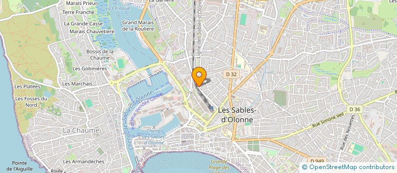 localisation de l'entreprise MONSIEUR SEBASTIEN GODIN  LES SABLES D'OLONNE