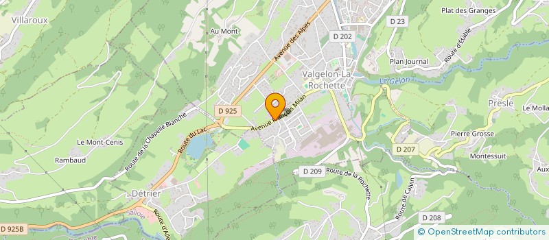 localisation de l'entreprise MONSIEUR SEBASTIEN GONTARD  VALGELON-LA ROCHETTE