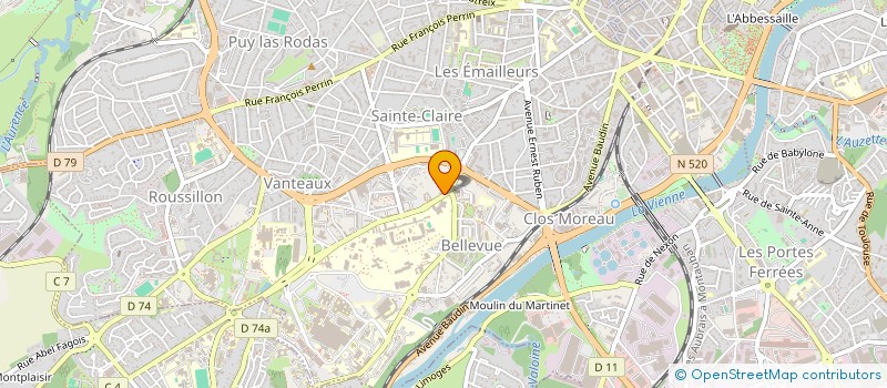 localisation de l'entreprise MONSIEUR SEBASTIEN GOUJAT à LIMOGES