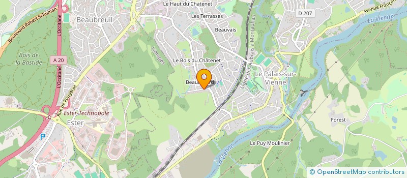 localisation de l'entreprise MONSIEUR SEBASTIEN GRELLIER à LE PALAIS-SUR-VIENNE