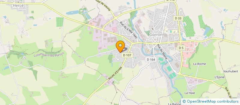 localisation de l'entreprise MONSIEUR SEBASTIEN GRUDE  GORRON