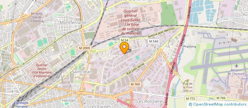 localisation de l'entreprise MONSIEUR SEBASTIEN GUERIN  CLERMONT-FERRAND