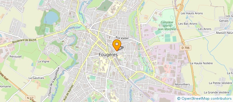 localisation de l'entreprise MONSIEUR SEBASTIEN GUICHARD  FOUGERES