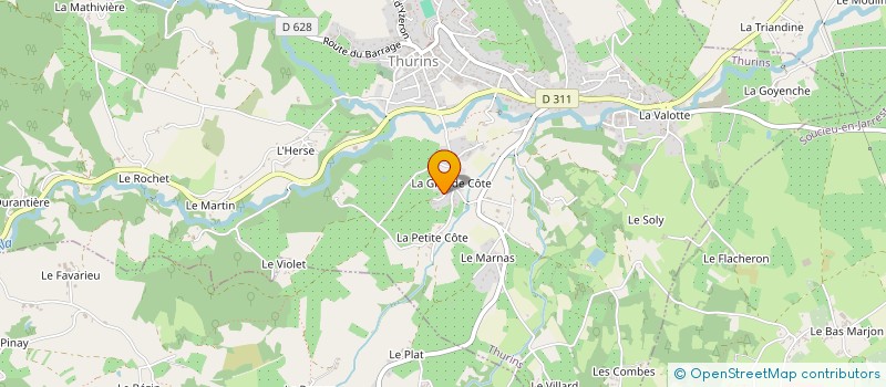 localisation de l'entreprise MONSIEUR SEBASTIEN GUILLAUME à THURINS