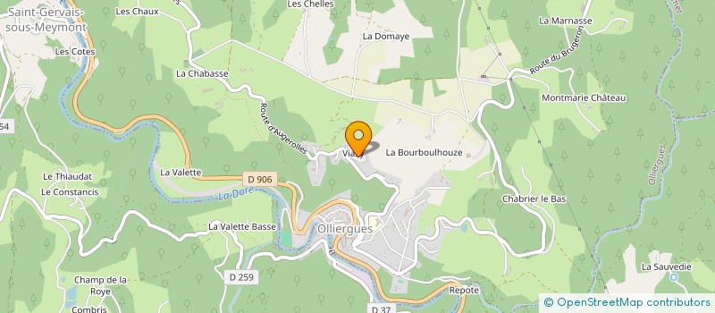 localisation de l'entreprise MONSIEUR SEBASTIEN GUILLAUMONT  OLLIERGUES