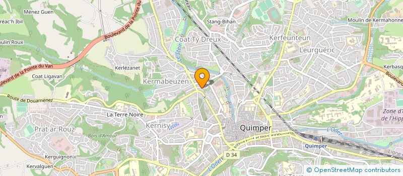 localisation de l'entreprise MONSIEUR SEBASTIEN GUILLO à QUIMPER