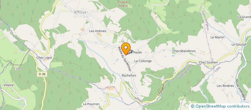 localisation de l'entreprise MONSIEUR SEBASTIEN GUILLOT à AFFOUX