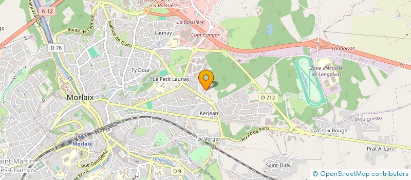 localisation de l'entreprise MONSIEUR SEBASTIEN GUILLOUX  MORLAIX