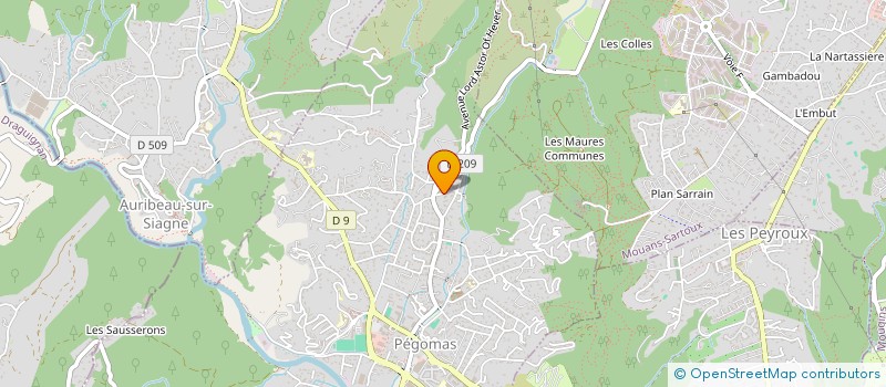 localisation de l'entreprise MONSIEUR SEBASTIEN GUTTIEREZ  PEGOMAS