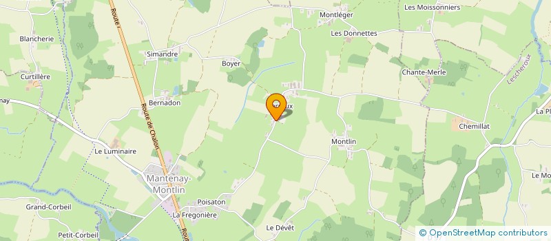 localisation de l'entreprise MONSIEUR SEBASTIEN GUY  MANTENAY-MONTLIN