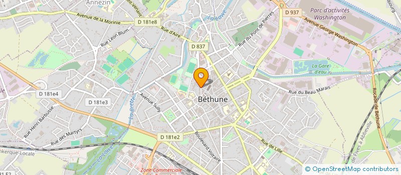 localisation de l'entreprise MONSIEUR SEBASTIEN HABOURDIN à BETHUNE