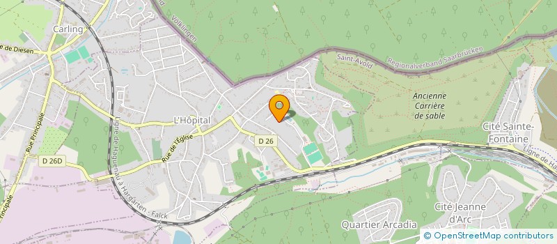 localisation de l'entreprise MONSIEUR SEBASTIEN HAMDAD  L'HOPITAL