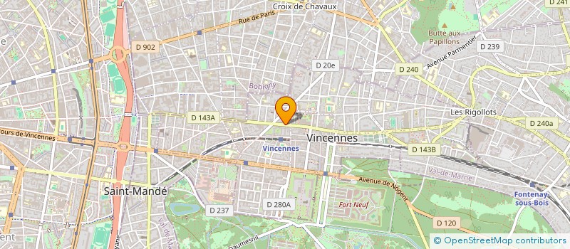 localisation de l'entreprise MONSIEUR SEBASTIEN HARANG à VINCENNES